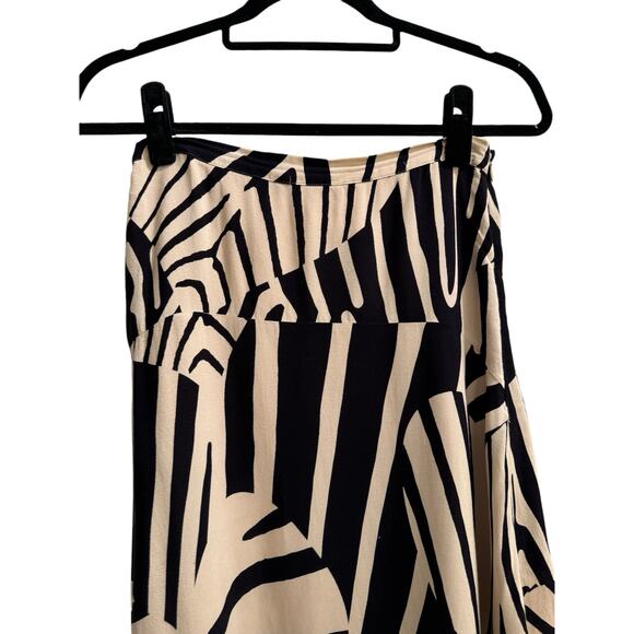 Anthropologie Maeve Ava Zebra Printed A Line Skirt  2 Classy Boho Knee Length - Picture 4 of 8